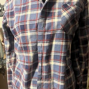 Supreme Blue and Red Plaid Women's Button Down Shirt